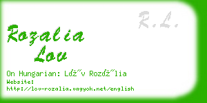 rozalia lov business card